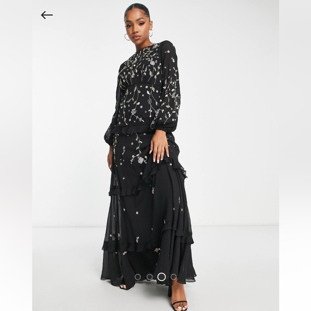 ASOS Design Floral Long Sleeve Maxi Dress